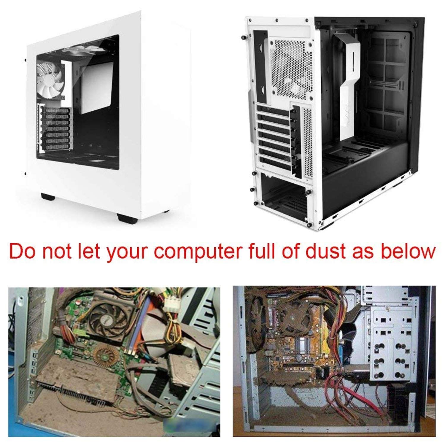 Maxmoral Maxmoral 10pcs Vented PCI Slot Cover for PC Case Cooling Fan Dust Filter Blanking Plate - View 6 of 6