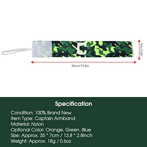 VGEBY VGEBY Youth Captain Armband Nylon Elastic Football Sleeve Strap Green Soccer Arm Band for Team Captains - View 4 of 11
