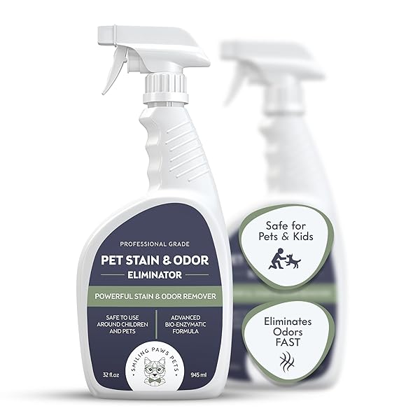 Smiling Paws Pets Smiling Paws Pets Cat and Dog Urine Odor Eliminator Enzyme Cleaner for Stains on Wood Carpet and Upholstery
