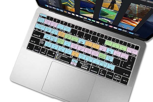XSKN XSKN OS X Shortcuts Silicone Keyboard Skin Cover for MacBook Air 13 inch A1932 with Touch ID Retina Display US EU Layout - View 2 of 8