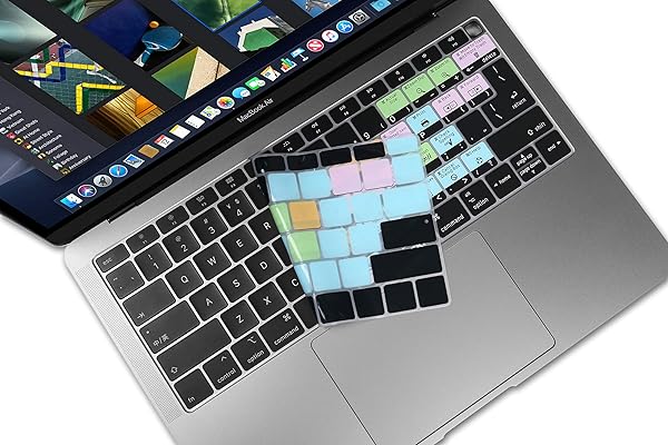XSKN XSKN OS X Shortcuts Silicone Keyboard Skin Cover for MacBook Air 13 inch A1932 with Touch ID Retina Display US EU Layout - View 4 of 8