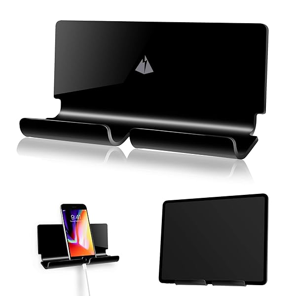TXEsign TXEsign Wall Tablet Holder Mount for Tablets & Smartphones - Black Adhesive Stand