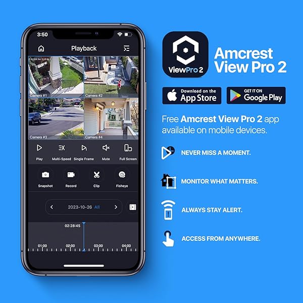 Amcrest Amcrest UltraHD 4K Dome POE IP Camera: 8MP, Night Vision, Weatherproof, 256GB Storage - Best Security Solution - View 9 of 9