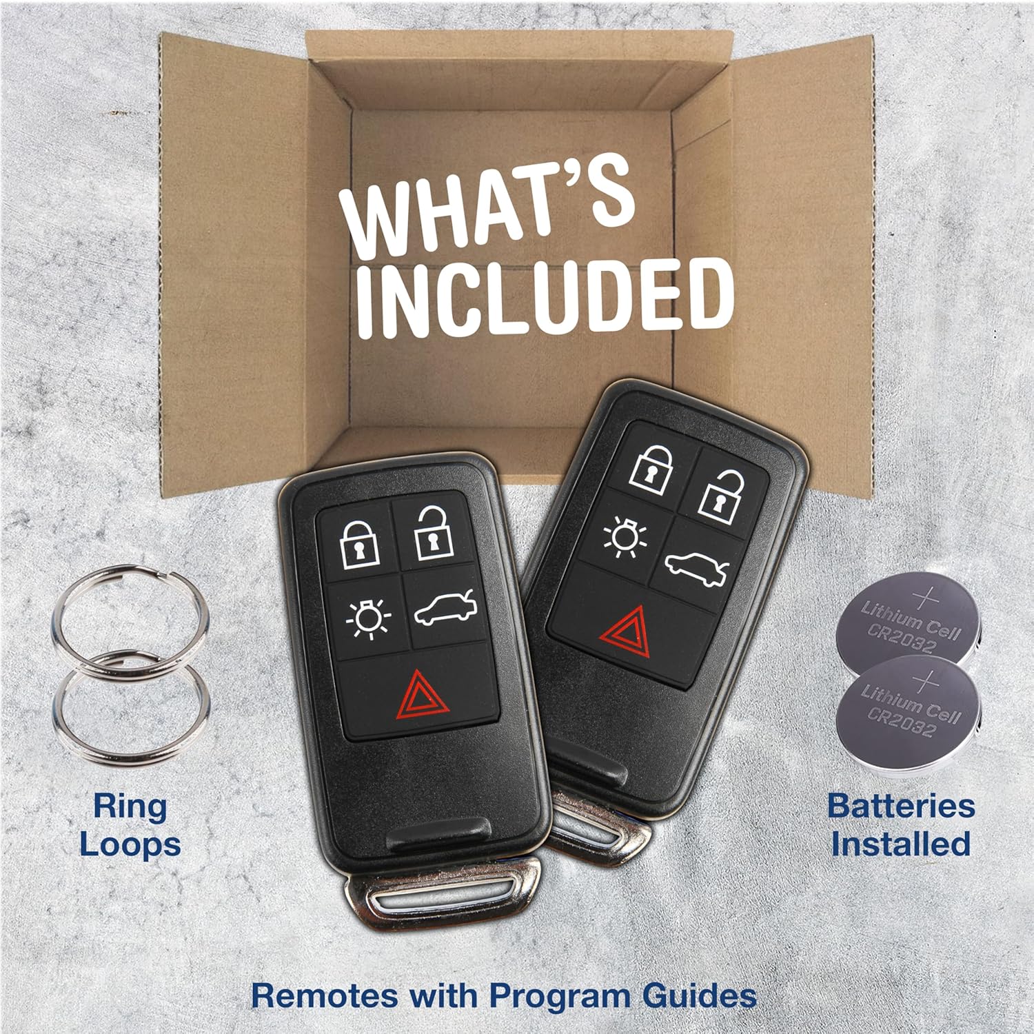 KeylessOption KeylessOption Keyless Entry Remote Control Smart Car Key Fob Uncut Key Blade for Volvo S60 S80 XC60 XC70 KR55WK49264 - View 3 of 8