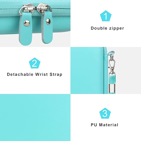 Canboc Canboc Hard Case for New Canon Ivy 2 Mini/Canon Ivy Mini/Canon Ivy CLIQ+ CLIQ 2 CLIQ+2 Photo Printer Mobile Wireless Bluetooth Instant Camera Printer, Mesh Bag fit Photo Paper Cable, Mint Green - View 6 of 7