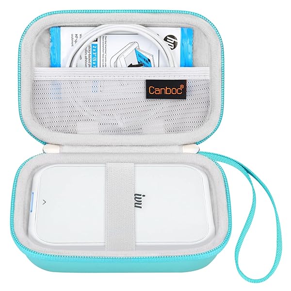 Canboc Canboc Hard Case for New Canon Ivy 2 Mini/Canon Ivy Mini/Canon Ivy CLIQ+ CLIQ 2 CLIQ+2 Photo Printer Mobile Wireless Bluetooth Instant Camera Printer, Mesh Bag fit Photo Paper Cable, Mint Green