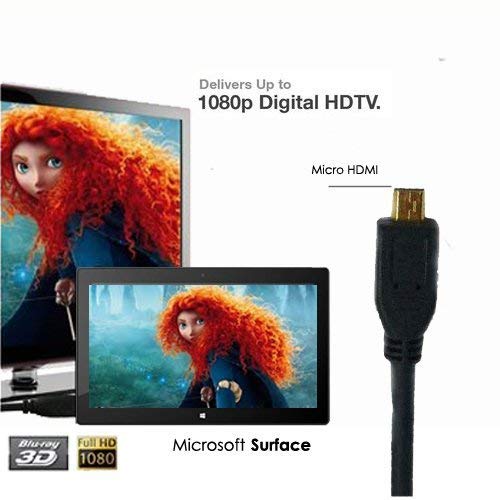 Master Cables Premium Micro HDMI to HDMI Cable for Microsoft Surface RT and Surface 2 Connect Tablet to TV LCD HDTV by Master Cables - View 5 of 5