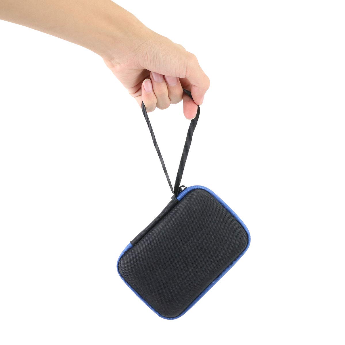 co2CREA co2CREA Hard Travel Case for WD My Passport Go Cobalt SSD 500G 1TB Portable External Storage Black Case Blue Zipper - View 5 of 5