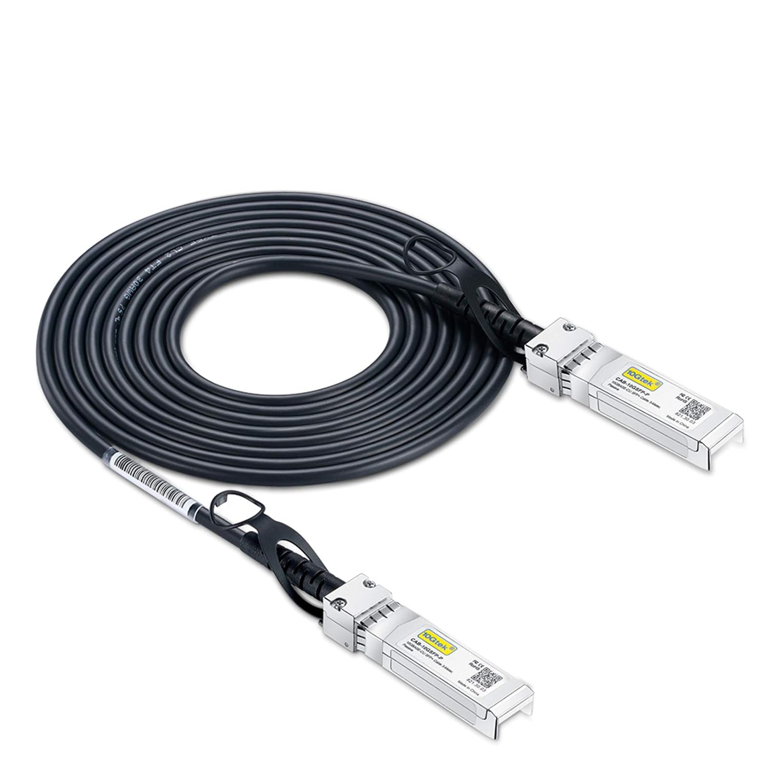 10Gtek 10G SFP+ DAC Twinax Cable 4 Meter Direct Attach Copper Passive for Cisco Ubiquiti Meraki Mikrotik Fortinet Netgear D-Link TP-Link