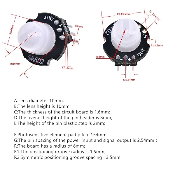 Oiyagai Oiyagai 2pcs SR602 Motion Sensor Detector Module for Home Automation and Security - View 6 of 6