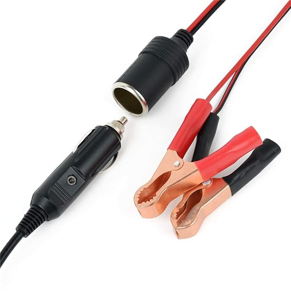 BAITHNA BAITHNA 9.8Ft OBD II Vehicle Emergency Power Supply Cable with 12V Alligator Clip and Cigarette Lighter Socket for Memory Saver - View 3 of 6