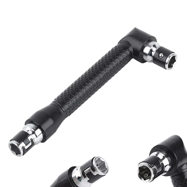 Vikye Double Headed L-Shaped 1/4 Inch Hex Socket Wrench for Metal & Wood Workers - 90 Degree Right Angle Tool