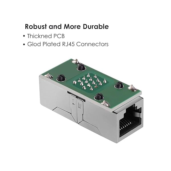 PLUSPOE RJ45 Network Coupler PLUSPOE 2 Pack Ethernet Connector for Cat5 Cat5e Cat6 Cat7 Cable Extender Female to Female White - View 4 of 6