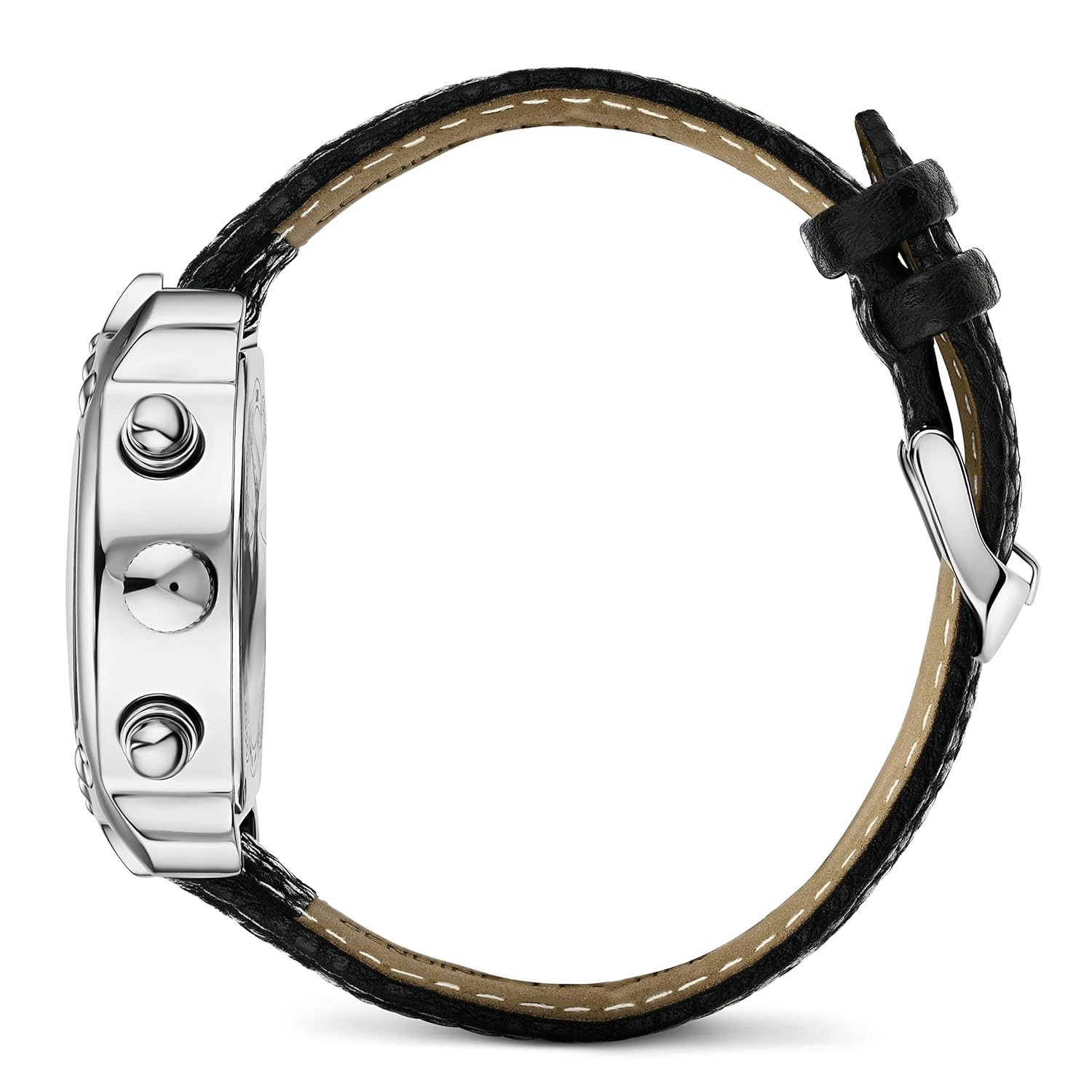 Stauer Stauer Guitar Automatic Watch for Men Vintage Guitar-Shaped Analog Watch with Black Leather Band and Stainless Steel Case Elegant Gift - View 3 of 7