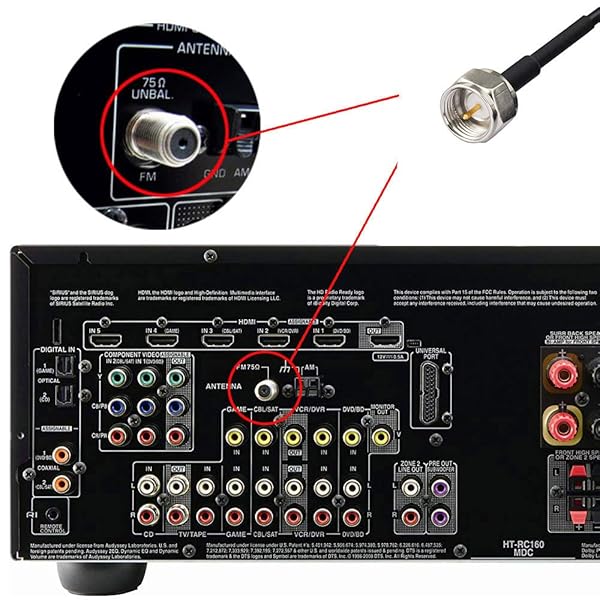 BINGFU Upgrade Your Home Stereo: Bingfu FM Radio Antenna with Magnetic Base for Pioneer, Onkyo, Yamaha & More - View 7 of 10