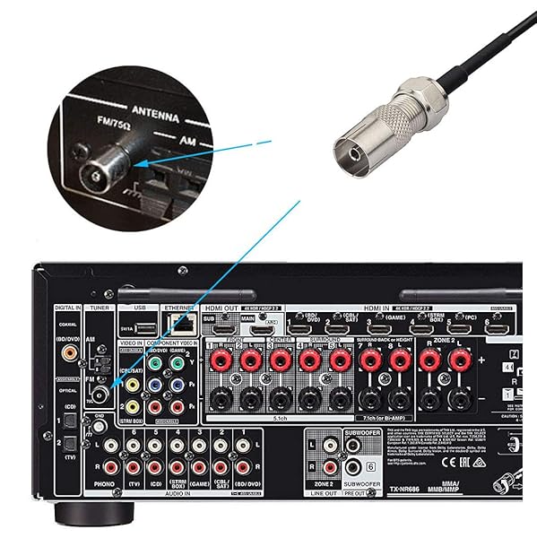 BINGFU Upgrade Your Home Stereo: Bingfu FM Radio Antenna with Magnetic Base for Pioneer, Onkyo, Yamaha & More - View 8 of 10