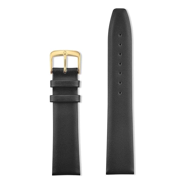 Speidel Speidel Genuine Leather Watch Band Black Classic Calf Skin Replacement Strap 18mm for Timeless Style and Comfort - View 3 of 6