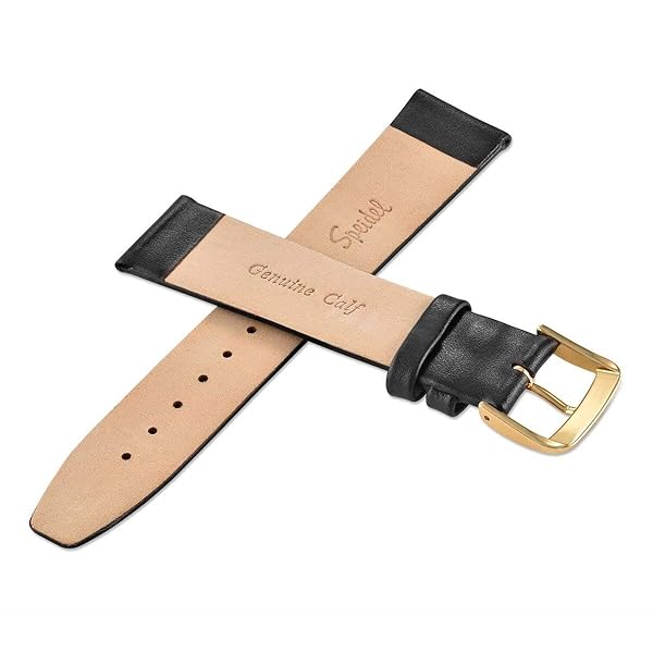 Speidel Speidel Genuine Leather Watch Band Black Classic Calf Skin Replacement Strap 18mm for Timeless Style and Comfort - View 4 of 6