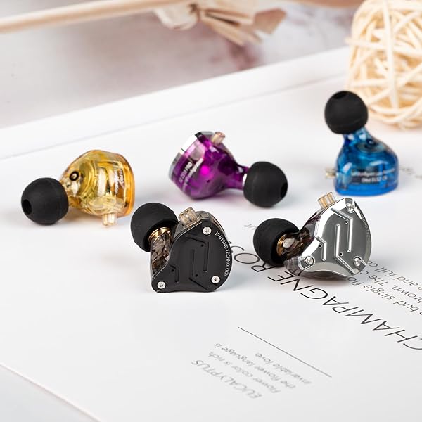 Kinboofi KZ ZS10 Pro in Ear Monitor Wired Headphone, KZ HiFi Earbuds in Ear Monitor Headphone with 4 Balanced Armatures and 1 Dynamic Drivers Professional Headphone for Drummer Musician (Blue No Mic)…… - View 7 of 10