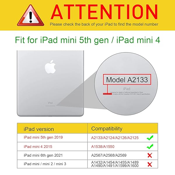 FINTIE Fintie iPad Mini 5 2019 Case Multi-Angle Smart Folio Cover with Pocket Pencil Holder Auto Wake Sleep Jungle Night - View 2 of 8