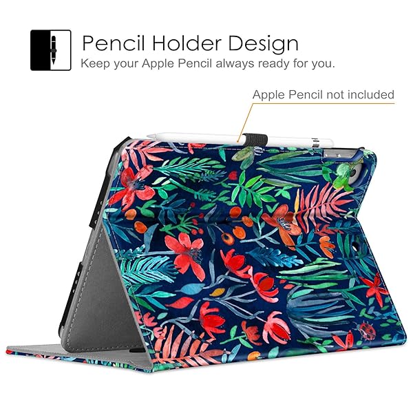 FINTIE Fintie iPad Mini 5 2019 Case Multi-Angle Smart Folio Cover with Pocket Pencil Holder Auto Wake Sleep Jungle Night - View 6 of 8