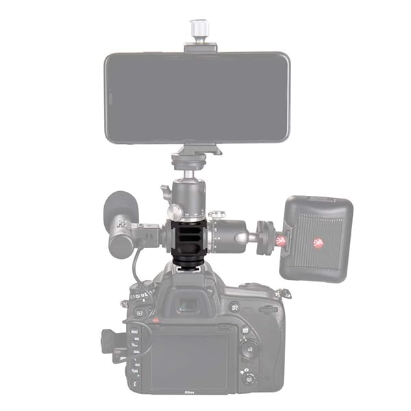 koolehaoda Koolehaoda Hot Shoe Camera Mount Adapter Aluminium Quadruple Cold Shoe for Lights LED Monitors Microphones FR-04 Hot Shoe - View 7 of 8