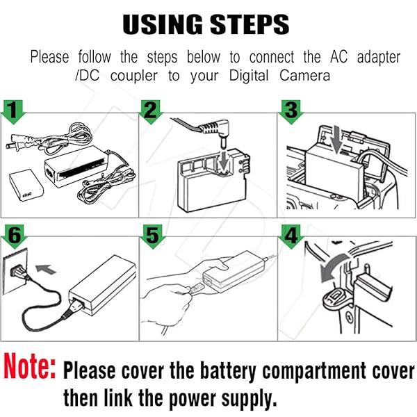 Partstec ACK-E15 AC Power Adapter and DR-E15 DC Coupler Charger Kit for Canon EOS Rebel SL1 100D DSLR Cameras - View 3 of 8
