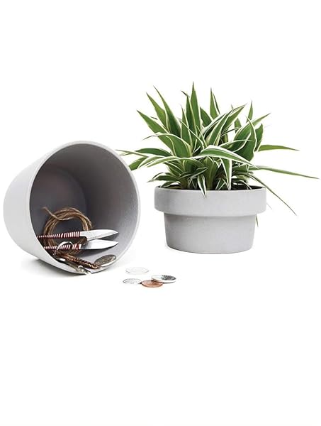 Suck UK Secret Key Hider Flower Pot: Discreet Safe for Keys & Cash | Suck UK Plant Pots