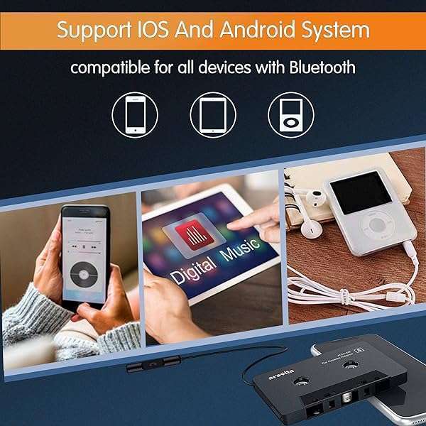 arsvita Arsvita Bluetooth Cassette Receiver: Upgrade Your Car Audio with Bluetooth 5.0 & Aux Adapter - View 5 of 7