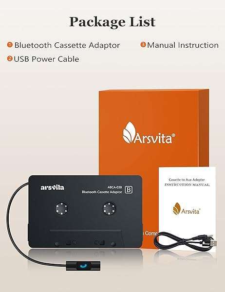arsvita Arsvita Bluetooth Cassette Receiver: Upgrade Your Car Audio with Bluetooth 5.0 & Aux Adapter - View 7 of 7