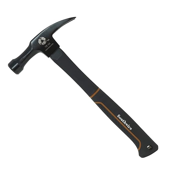 Southwire Bmeh-18 Heavy Duty Romex Hammer: 18 oz, Smooth Face, Staple Remover & Safety Tether - Durable Drop Forged Steel