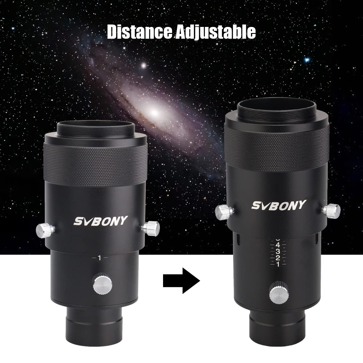 SVBONY SVBONY SV112 Telescope Camera Adapter Kit for Canon EOS Rebel SLR DSLR Astrophotography with 1.25 inches Variable Projection Eyepiece - View 4 of 9