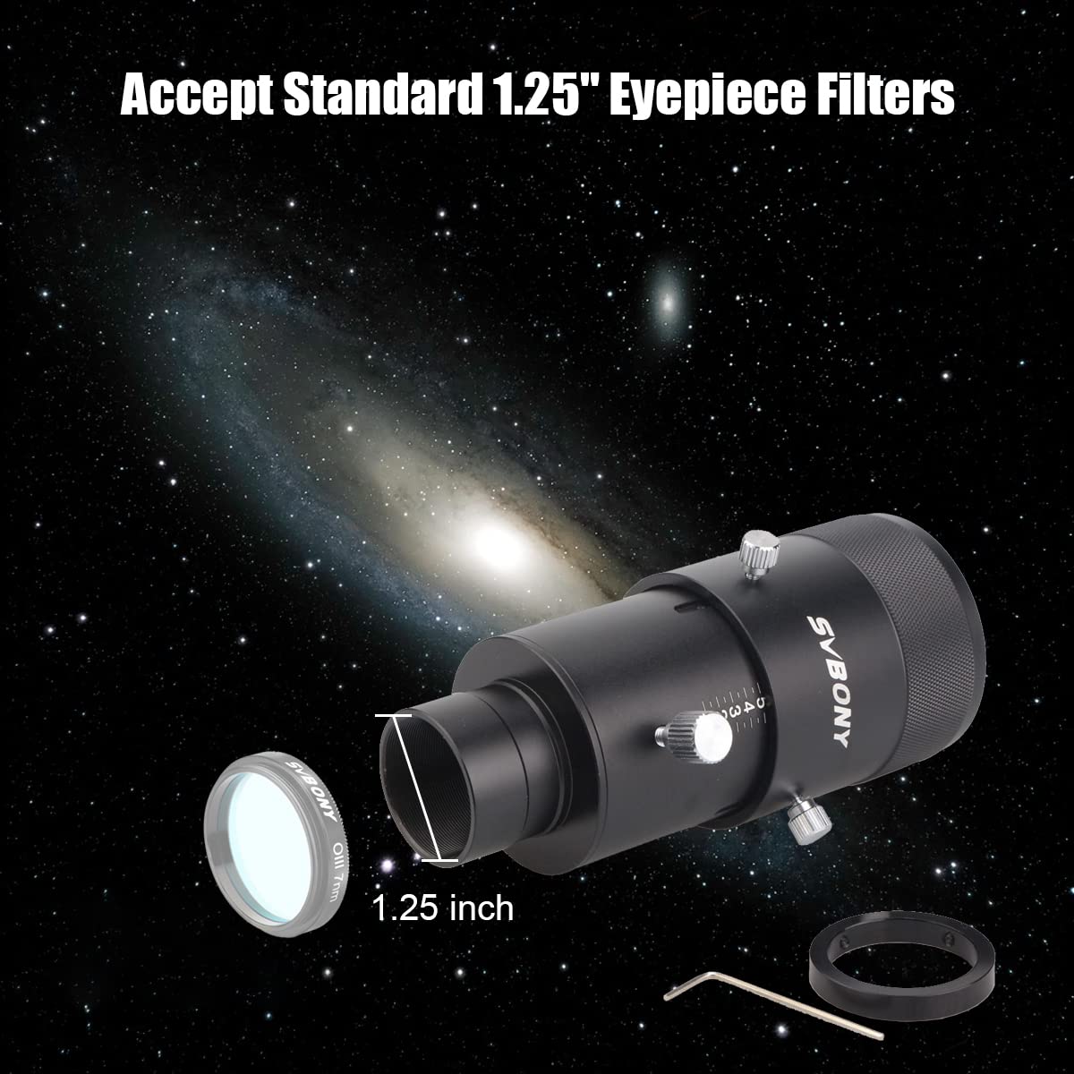 SVBONY SVBONY SV112 Telescope Camera Adapter Kit for Canon EOS Rebel SLR DSLR Astrophotography with 1.25 inches Variable Projection Eyepiece - View 5 of 9