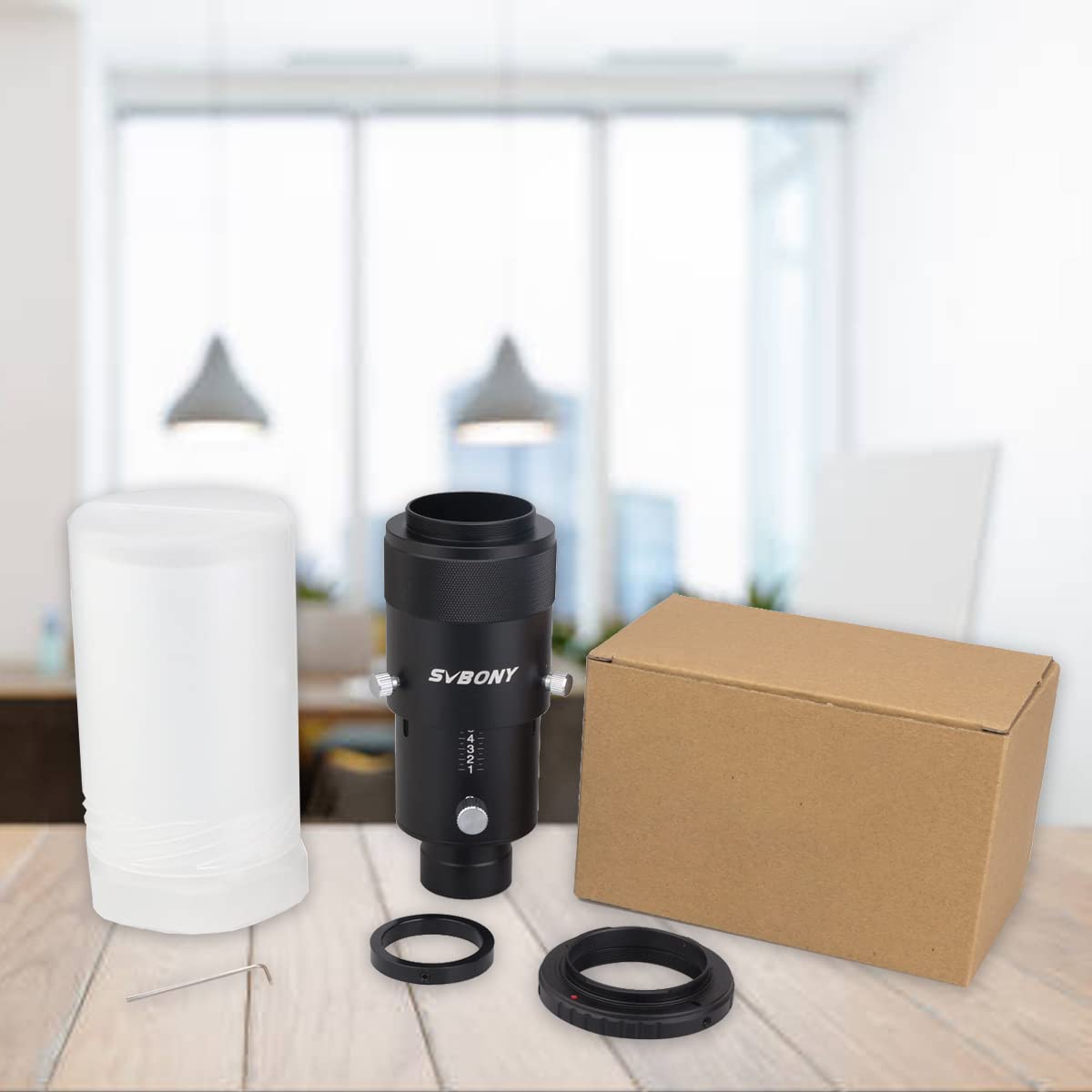 SVBONY SVBONY SV112 Telescope Camera Adapter Kit for Canon EOS Rebel SLR DSLR Astrophotography with 1.25 inches Variable Projection Eyepiece - View 9 of 9