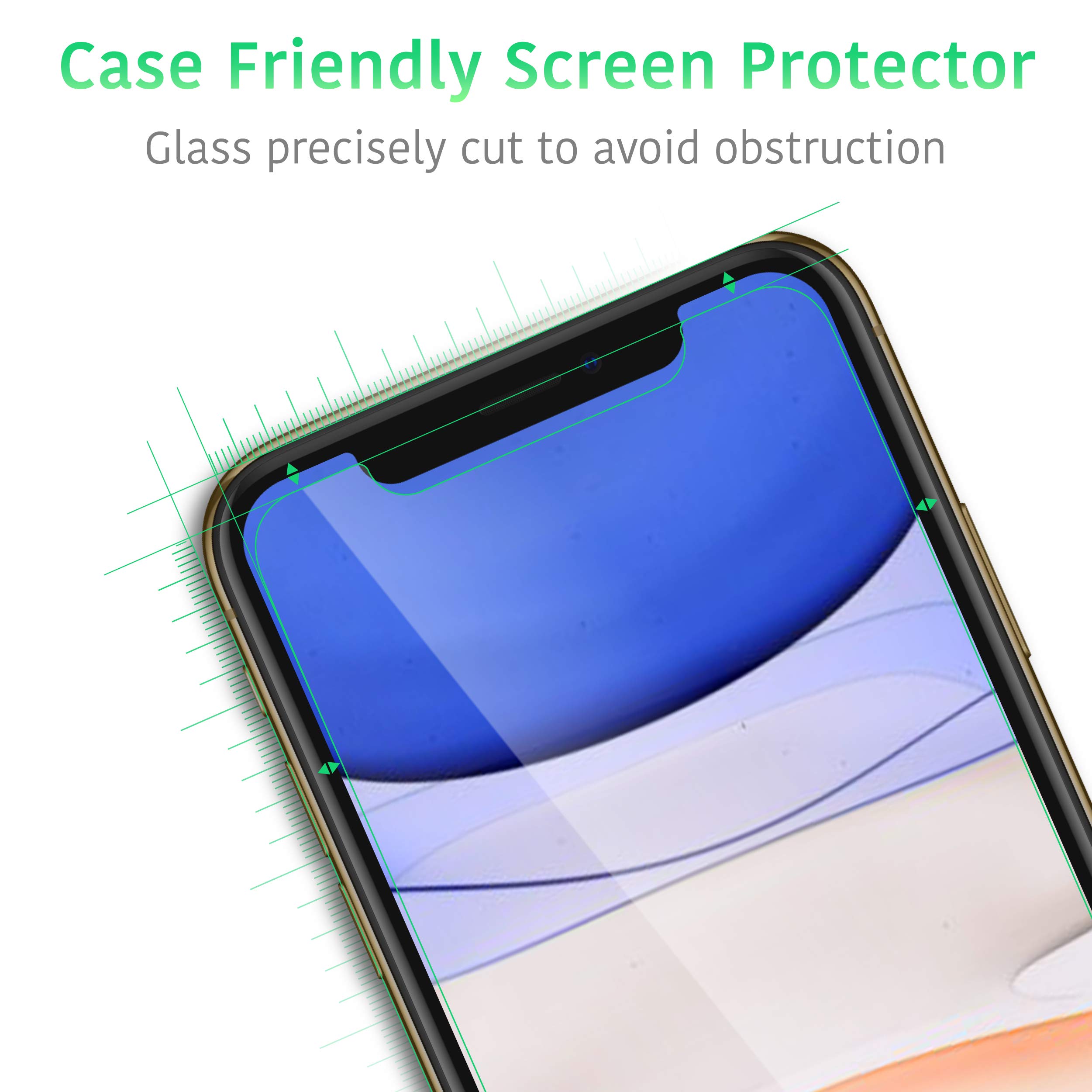 TalkWorks TalkWorks iPhone 11 & XR Screen Protector 3-Pack - 9H Tempered Glass, Shatterproof, HD Clarity, 0.33mm Durable Film - View 5 of 7