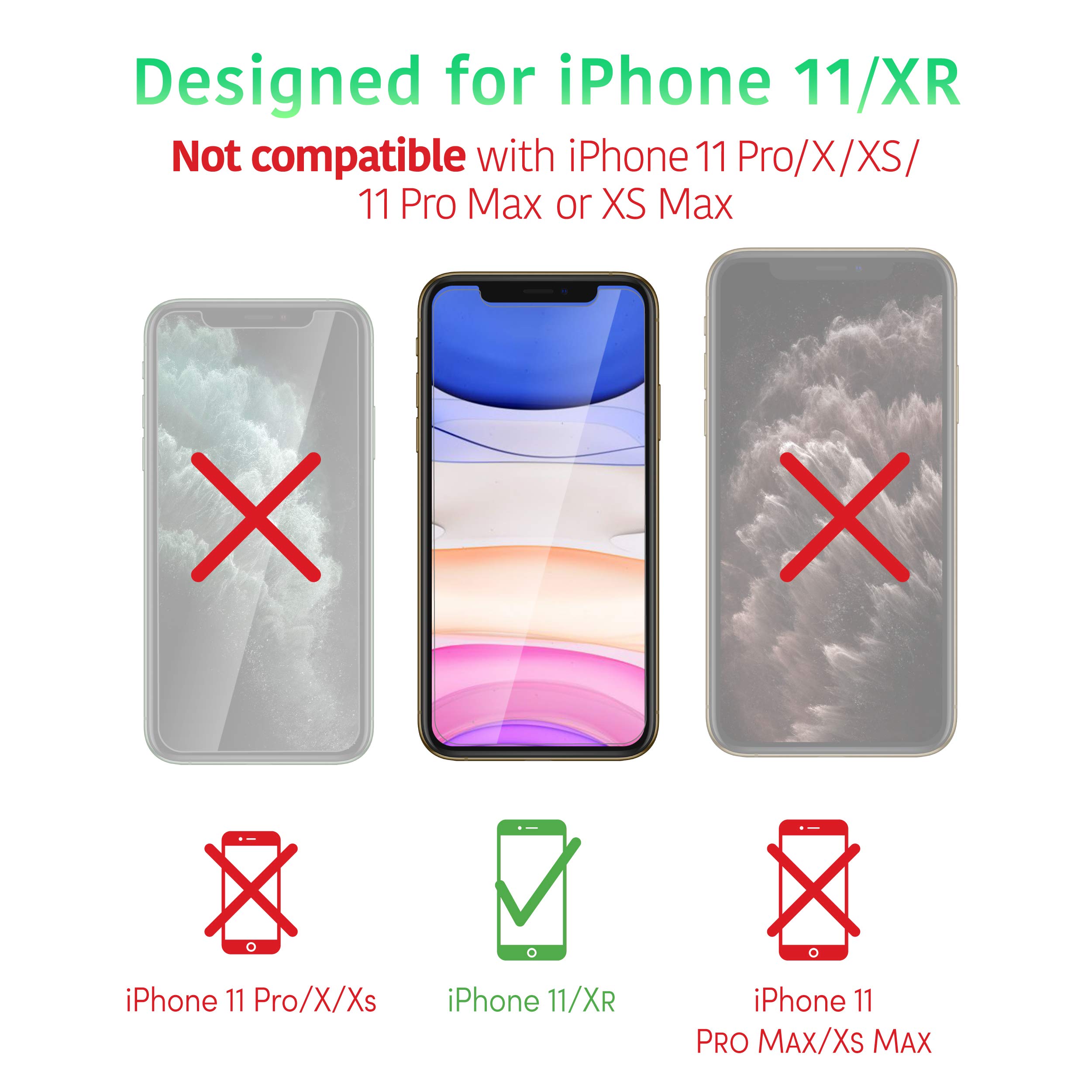 TalkWorks TalkWorks iPhone 11 & XR Screen Protector 3-Pack - 9H Tempered Glass, Shatterproof, HD Clarity, 0.33mm Durable Film - View 6 of 7