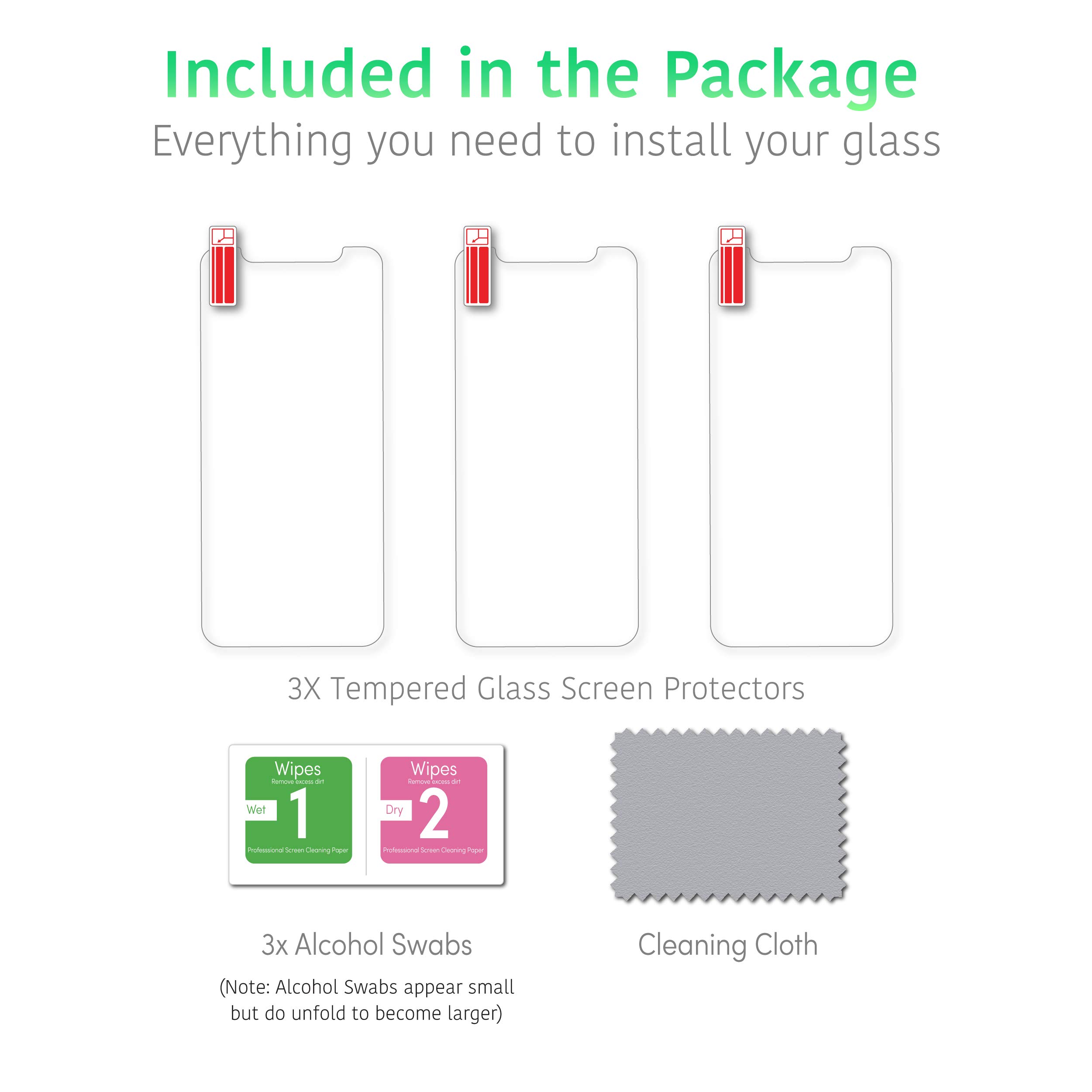 TalkWorks TalkWorks iPhone 11 & XR Screen Protector 3-Pack - 9H Tempered Glass, Shatterproof, HD Clarity, 0.33mm Durable Film - View 7 of 7