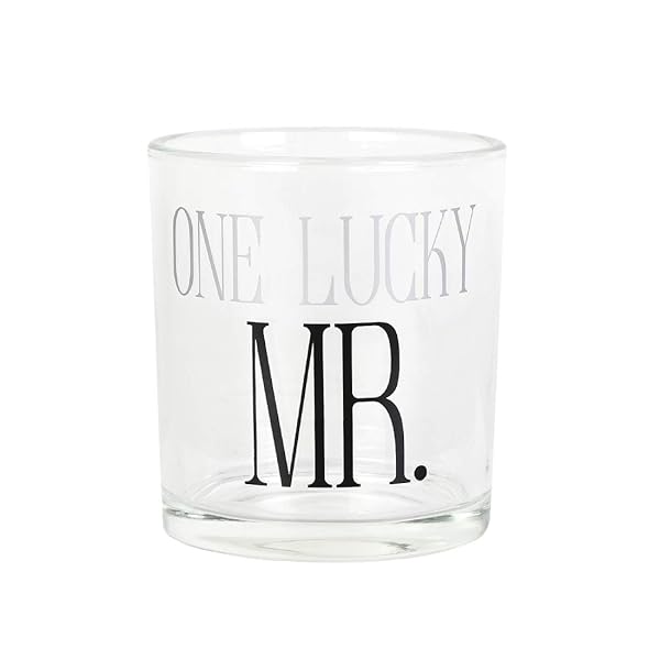 Enesco Enesco Our Name is Mud One Lucky Mr. Rocks Glass - 12oz Clear Drinkware for Unique Gifts