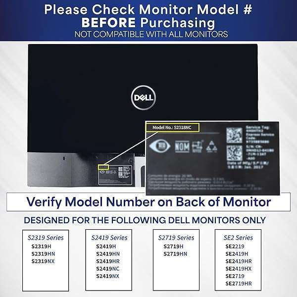 VIVO VIVO Quick Attach VESA Adapter Plate for Dell Monitors S2218, S2318, S2418 & More - Easy Mounting Solution - View 3 of 10