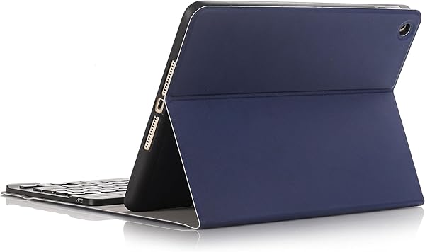Lrufodya Lrufodya iPad Mini 4 Mini 5 Keyboard Case with Detachable Bluetooth Keyboard and Pen Holder Slim Auto Sleep Wake Cover Blue - View 7 of 10