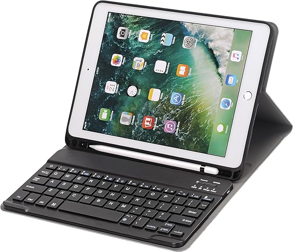 Lrufodya Lrufodya iPad Mini 4 Mini 5 Keyboard Case with Detachable Bluetooth Keyboard and Pen Holder Slim Auto Sleep Wake Cover Blue - View 9 of 10