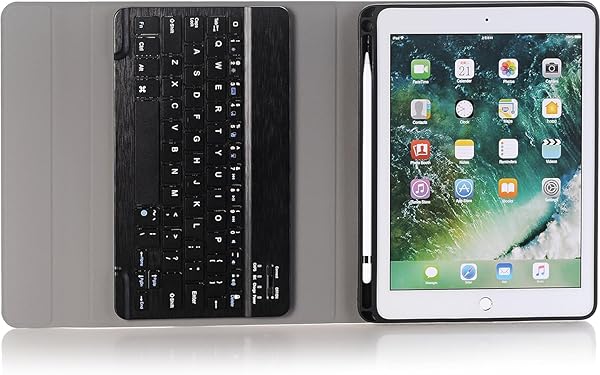 Lrufodya Lrufodya iPad Mini 4 Mini 5 Keyboard Case with Detachable Bluetooth Keyboard and Pen Holder Slim Auto Sleep Wake Cover Blue - View 10 of 10