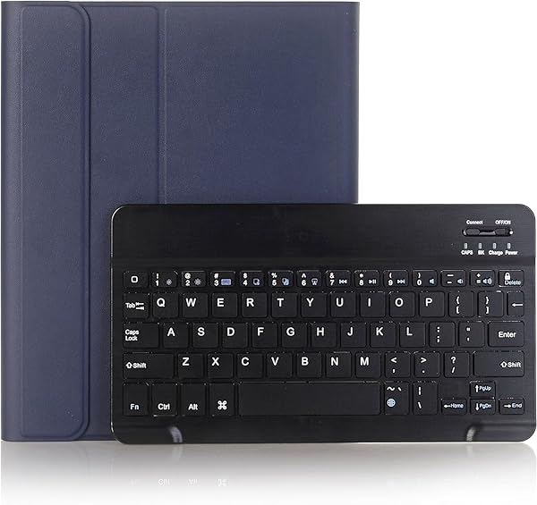 Lrufodya Lrufodya iPad Mini 4 Mini 5 Keyboard Case with Detachable Bluetooth Keyboard and Pen Holder Slim Auto Sleep Wake Cover Blue - View 2 of 10
