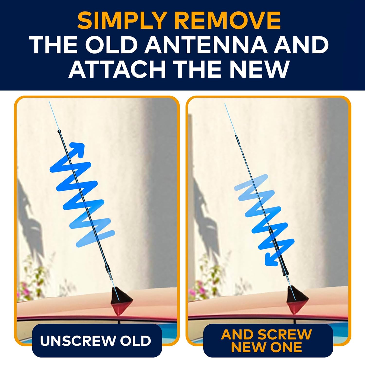 TrunkNets Inc 16 Inch Antenna Mast for Toyota Corolla Matrix Prius Yaris Solara Replacement Part - View 3 of 6