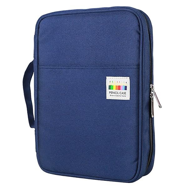 YOUSHARES YOUSHARES 166 Slots Colored Pencil Case & 110 Slots Gel Pen Organizer - Multi-Layer Holder for Artists & Adults (Blue)