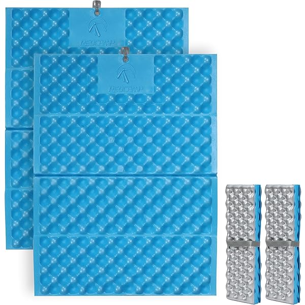 REDCAMP REDCAMP Foam Hiking Seat Pad Foldable Z Ultralight Sitting Pad for Camping Backpacking Stadium Outdoor Blue 2pc