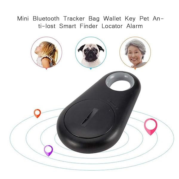 FOSA Fosa Mini Bluetooth Tracker Locator Lightweight Anti-Lost Smart Finder for Keys Pets Wallets Remote Control for Android iOS Black - View 2 of 7