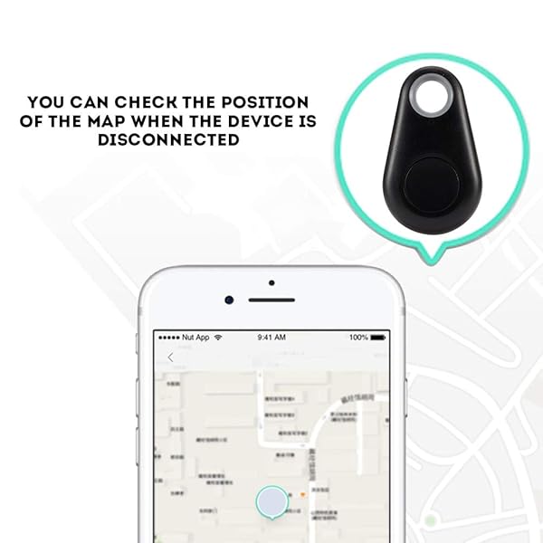 FOSA Fosa Mini Bluetooth Tracker Locator Lightweight Anti-Lost Smart Finder for Keys Pets Wallets Remote Control for Android iOS Black - View 3 of 7
