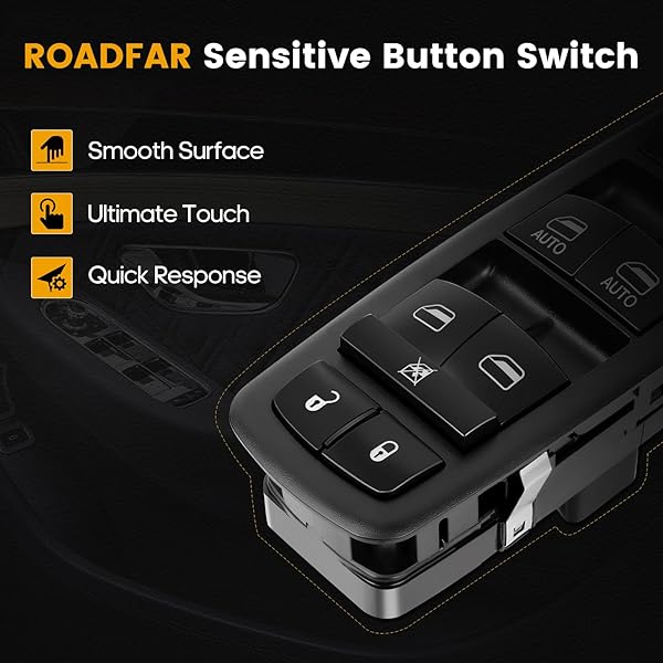 ROADFAR ROADFAR Front Driver Side Power Window Switch for 2011-2013 Dodge Durango - Fits 68086693AC - View 5 of 8
