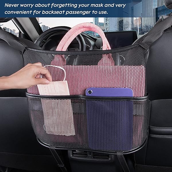 eing Car Seat Back Organizer: Large Capacity Storage for Purses, Kids & Pets - Essential Automotive Accessory - View 5 of 8